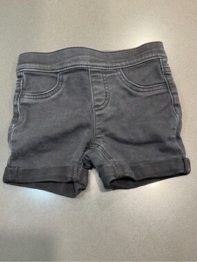 jumping beans Black Knit Roll-Cuff Shorts for Kids